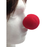 Fun and Silly Red Clown Nose for Halloween Costume Dress Up - Soft Spongy Sponge Circus Accessory - 45-Degree Angle