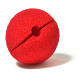 Soft CLOWN NOSE Costume Circus Halloween Spongy Fancy Fun Silly in Red - 45-Degree Angle