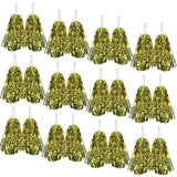Yellow Metallic Cheerleading Pom Poms ??Set of 12 with Easy-Grip Handles Australia Day