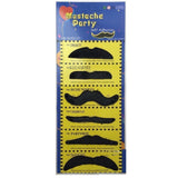 70s Retro Self-Adhesive Mustache Costume Set - Fun Fancy Dress Props for Halloween - Front View