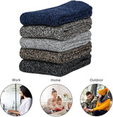 3x Mens Pairs Thick Wool Blend Work Socks Heavy Duty Outdoor Warm (EU42-EU48) - Front View