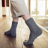 3x Mens Pairs Thick Wool Blend Work Socks Heavy Duty Outdoor Warm (EU42-EU48) - Top-Down View