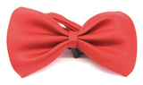 Mens BOW TIE Wedding Tuxedo  Formal Bestman Necktie Classic Plain Party - Red - Front View