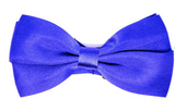 Mens BOW TIE Wedding Tuxedo Formal Bestman Necktie Classic Plain Party Pre-tied - Blue - Front View