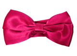 Mens BOW TIE Wedding Tuxedo Formal Bestman Necktie Classic Plain Party  - Burgundy - Front View