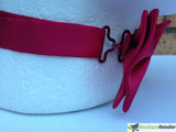 Mens BOW TIE Wedding Tuxedo Formal Bestman Necktie Classic Plain Party  - Burgundy - 45-Degree Angle