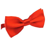 Mens BOW TIE Wedding Tuxedo Formal Bestman Necktie Classic Plain Party  - Red - Front View