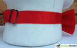 Mens BOW TIE Wedding Tuxedo Formal Bestman Necktie Classic Plain Party  - Red - Side View