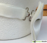 Mens BOW TIE Wedding Tuxedo Formal Bestman Necktie Classic Plain Party  - White - Side View