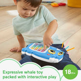 Fisher-Price Linkimals 1-20 Count & Quiz Whale Learning Toy - Close-Up Angle