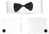 Male Stripper Set Costume Cuffs Collar & Bow Tie Waiter Fun Kit Fancy Dress - Side View