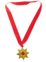 VAMPIRE MEDAL Medallion Necklace Halloween Star Costume Dracula Party - Front View
