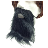 Black Faux Moustache and Beard Accessory for Halloween and Party Dress-Up - Top-Down View