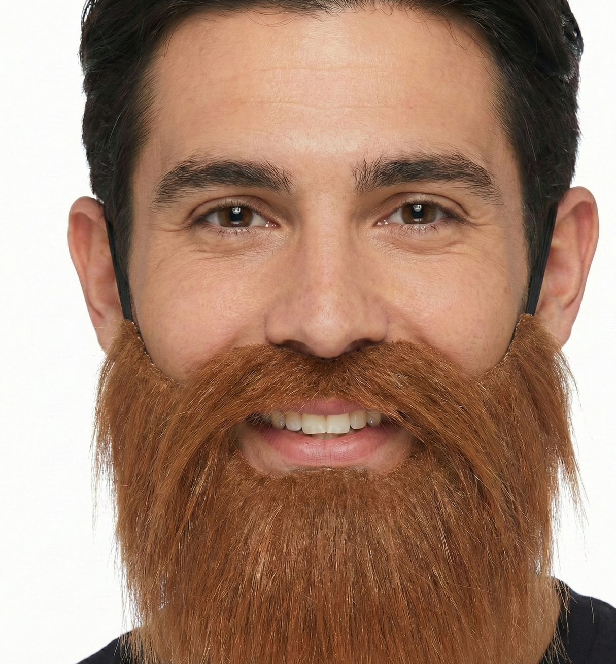 Deluxe Brown Moustache and Beard Set for Halloween Parties