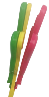 Vibrant Plastic Hand Clappers - Fun Noisemakers for Kids' Parties and Events - Side View