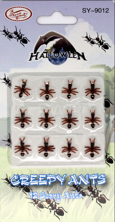 Creepy Miniature Ants - Halloween Prank Gag Toy - 60 Scary Fake Bugs
