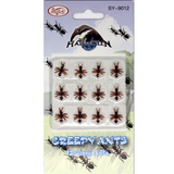 Creepy Miniature Ants Prank Set - 72 Scary Gag Bugs for Halloween Fun - Side View