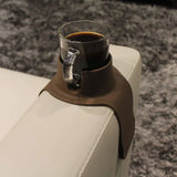 Couch Coaster The Ultimate Drink Holder for Your Sofa Lounger Couch - Mocha Brown - Close-Up Angle