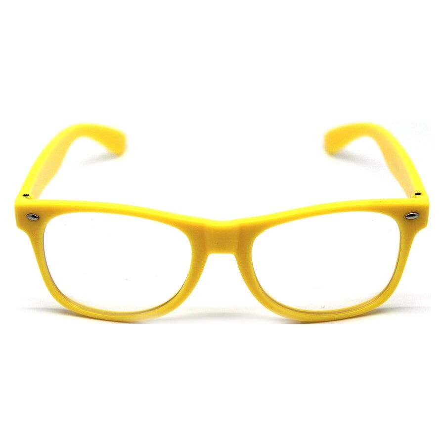 Yellow Party Glasses w/ Clear Lenses ??Fun 80s Australia Day Costume Glasses