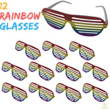 12x RAINBOW GLASSES Sunglasses Mardi Gras Gay Pride LGBT Party Costume BULK - Front View