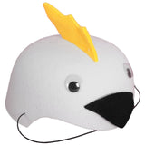 1x 55cm Cockatoo Animal Hat Costume Accessory | Felt | Elastic Chin Strap | Australian Theme - Front View