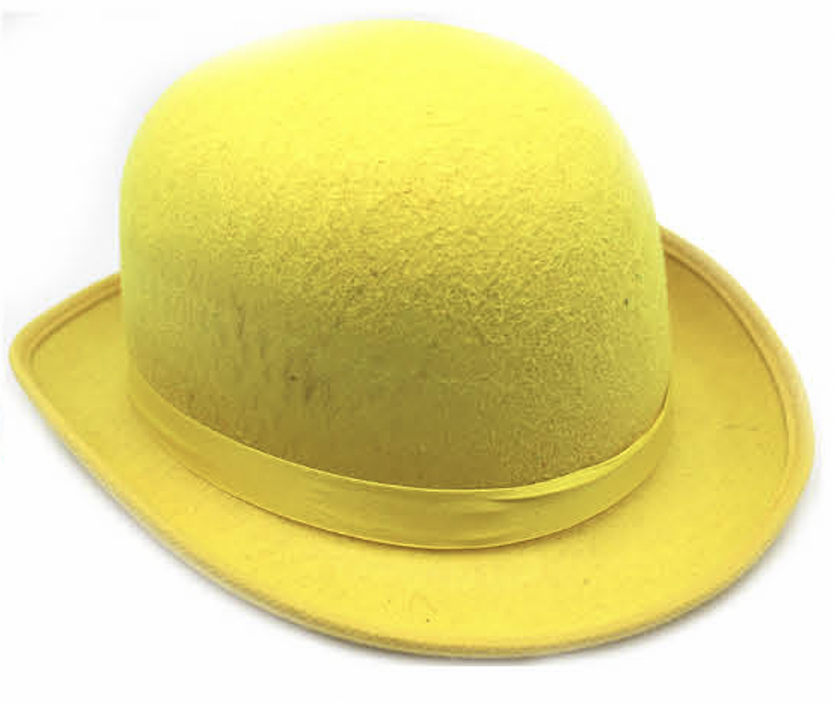 Vintage Yellow Bowler Hat for Party Costumes, Derby Dress-Up, Dance & Halloween Events