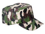 Mens Army Cap Hat Cadet Castro Military Patrol Baseball Summer Camo Camouflage - Front View