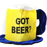 Got Beer? Novelty Fabric Hat ??Fun Costume Accessory for Parties & Events - Side View