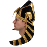 Ancient Egyptian Pharaoh Crown Hat for King Costume Party – Halloween Fancy Dress Accessory - Side View