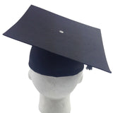 GRADUATION HAT Mortar Board Graduate Bachelor Academic Cap School - Black - Side View