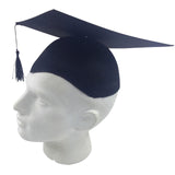 GRADUATION HAT Mortar Board Graduate Bachelor Academic Cap School - Black - Top-Down View