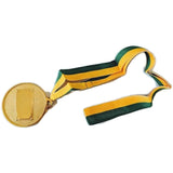 METAL WINNER GOLD MEDAL 1st Party Favours Sports Day 40cm Ribbon - Green/Gold - Rear View