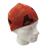 CAMO BEANIE Hat Winter Ski Army Military Camouflage Hunter Hunting Cap Warm - Orange Camouflage (Camo) - 45-Degree Angle