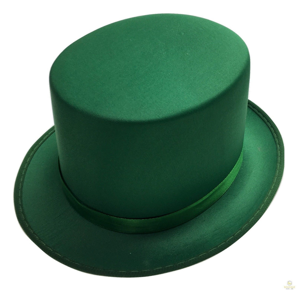 Satin Green Top Hat - Fancy Dress Trilby Fedora for Costume Parties, One Size Fits Most