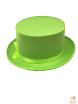 Light Green Satin Trilby Fedora Top Hat for Costume Parties - One Size Fits Most - 45-Degree Angle