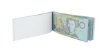 Fun $10 Australian Money Note Notepad - 50 Realistic Sheets for Creative Use - Side View