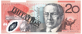 $20 Aussie Dollar Note Notepad - 50 Sheet Fun & Creative Souvenir Pad