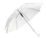 Clear Transparent Umbrella Wedding Rain Parasol Manual Bird Cage - Front View
