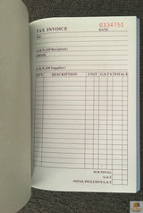 Carbonless Tax Invoice Book - 50 Pages, Australian Standards Compliant - Side View