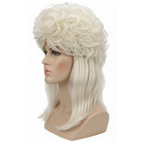 Blonde Mullet Wig - Retro 80s & 90s Fancy Dress Punk Party Costume for Men
