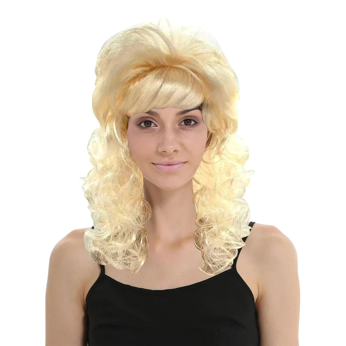 Vintage Curly Disco Wig - Long Blonde Hair for 60s 70s Punk Rock Costume Parties