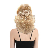 Vintage Curly Disco Wig - Long Blonde Hair for 60s 70s Punk Rock Costume Parties - Side View