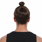 Trendy Brown Man Bun Wig for Hipster Costume and Everyday Style