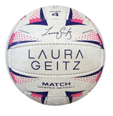 Laura Geitz Match Gripper Netball Hand Sewn Waterproof Official Size 4 - Front View