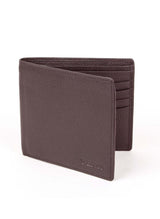 Dents RFID Pebble Grain Bifold Slim Leather Wallet - Chocolate - Top-Down View