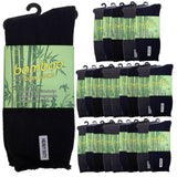 24 Pairs PREMIUM BAMBOO SOCKS Mens Heavy Duty Thick Work Socks Cushion BULK  - Assorted Colour Pack - 11-14 - Front View