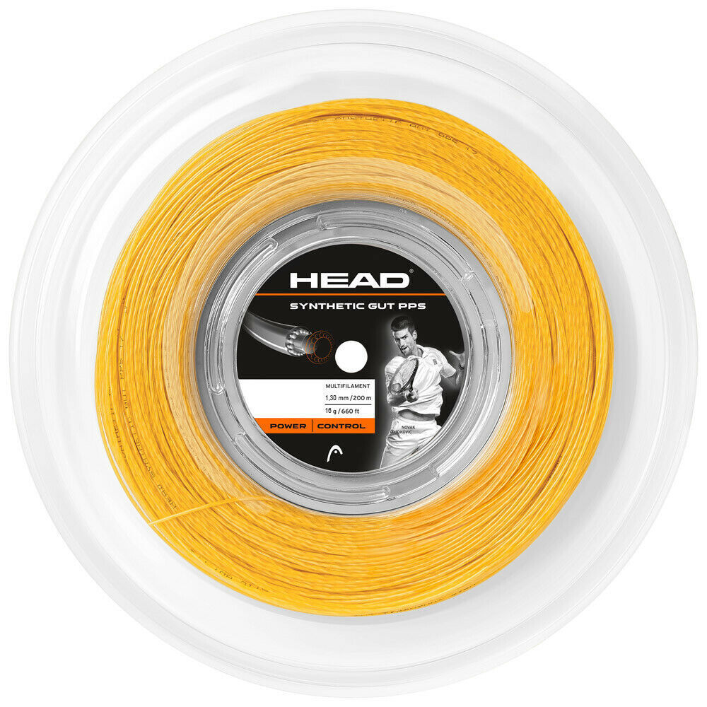 Head Power Control Synthetic Gut PPS 16g Tennis String Reel 200m - Gold