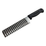 JELLY KNIFE Stainless Steel Blade Cooked Potato Vegetable Crinkle Wavy Cutter Slicer - Side View
