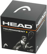 HEAD Tournament Squash Ball Advanced Training Competition Bulk Dozen - 12 Balls - Top-Down View