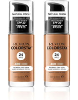 2x Revlon 30ml ColorStay Makeup for Normal/Dry Skin - Caramel 400 - Front View